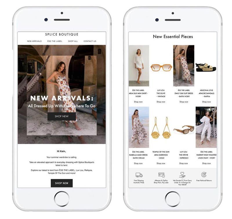 Splice Boutique campaigns